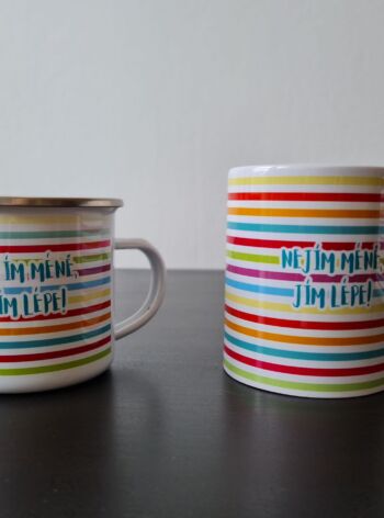 Sada hrníčku a plecháčku 2v1 – proužky