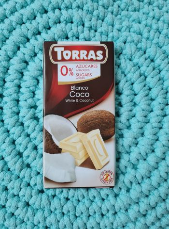 Čokoláda bílá bez přidaného cukru KOKOS 75 g – Torras