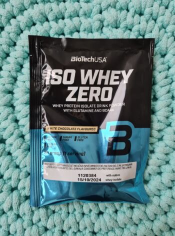 Proteinový prášek Iso Whey Zero (bílá čokoláda) vzorek 25 g – BioTechUSA
