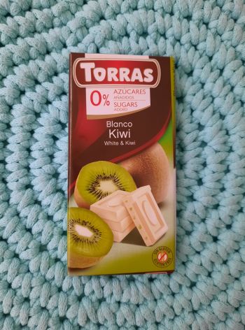 Čokoláda bílá bez přidaného cukru KIWI 75 g – Torras