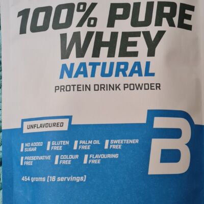 Proteinový prášek 100% PURE natural (bez příchutě) 454 g – BioTechUSA