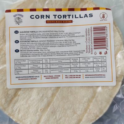 Tortilla kukuřičná (15 cm) 181g – Nuevo progreso (bez lepku)