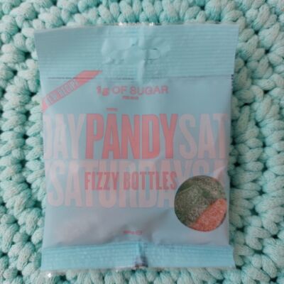 Gumové bonbónky 50 g (lahvičky s příchutí žvýkačky) – Pandy Candy