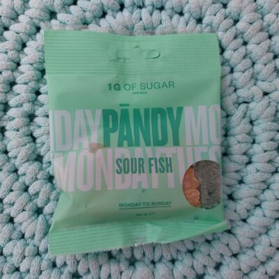 Gumové bonbónky 50 g (kyselé rybičky) – Pandy Candy