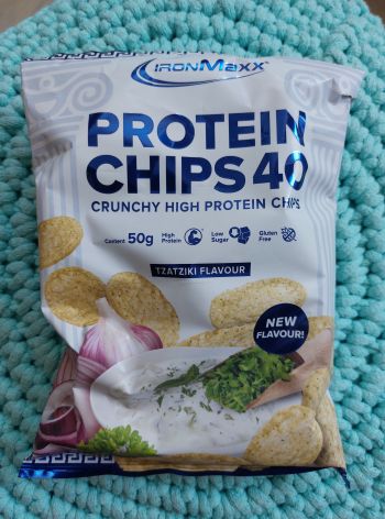 Protein chips TZATZIKI (20 g bílkovin v sáčku a jen 4,5 g tuku) 50 g