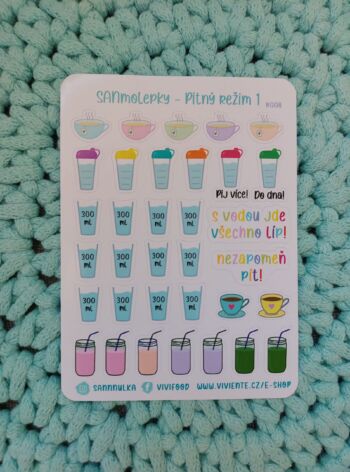 SANmolepky – pitný režim 1 (do diáře, notýsku…)