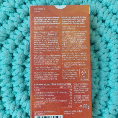 Čokoláda se sníženým obsahem cukru SLANÝ KARAMEL 80 g – Xucker