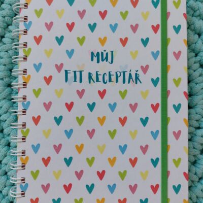 Fit receptář + tvůrčí sanmolepky + placka + propiska