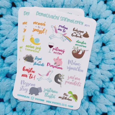 SANmolepky – „demotivační samolepky“ (nejen do notýsku/diáře)