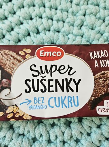 Super sušenky bez přidaného cukru KAKAO&KOKOS 60 g – Emco