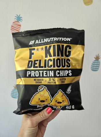 FITKING DELICIOUS PROTEIN CHIPS cheese&onion = proteinové chipsy 60 g – Allnutrition