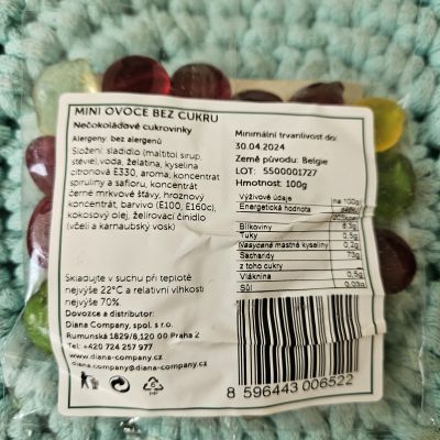 Mini ovoce bez cukru 100 g – Diana