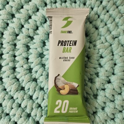 Proteinová tyčinka MLÉČNÁ ČOKO&KOKOS 60 g (slazené erythritolem) – Smartfuel