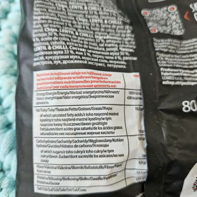 Strips Chips Čočka a chilli 80 g (bez lepku, vysoký obsah rostlinných bílkovin)
