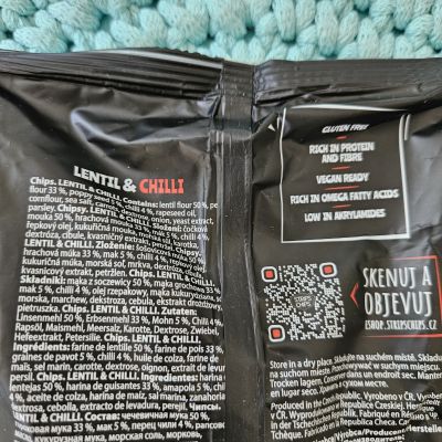 Strips Chips Čočka a chilli 80 g (bez lepku, vysoký obsah rostlinných bílkovin)