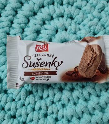 Kakaové/Oříškové celozrnné sušenky mini 34 g – Rej