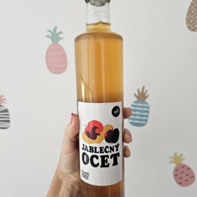 Jablečný ocet BIO (nefiltrovaný, nepasterizovaný) 500 ml – Hoštětín