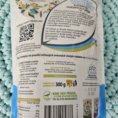 Klíčené ovesné vločky jemné BEZ LEPKU 300 g – Semix