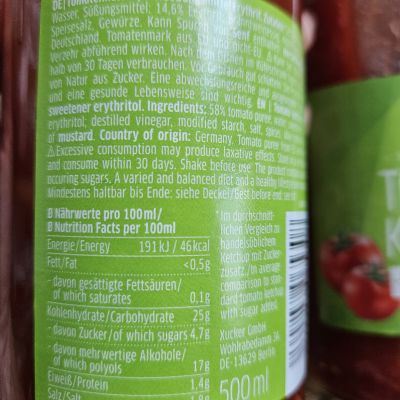 Kečup slazený erythritolem (bez přidaného cukru) 500 g – Xucker