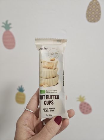 Nut Butter Cups BIO ⁠–⁠ čokoládový košíček BÍLÁ ČOKOLÁDA s arašídovým máslem Vilgain (3x 13 g)