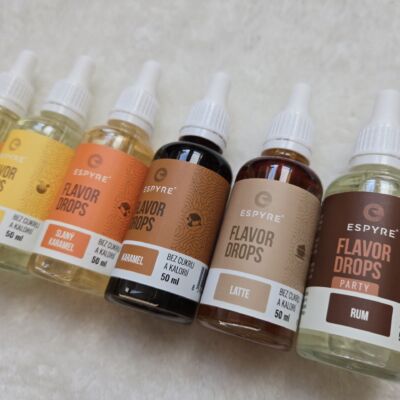 Kapičky bez přidaného cukru Espyre Flavor Drops 50 ml – různé příchutě
