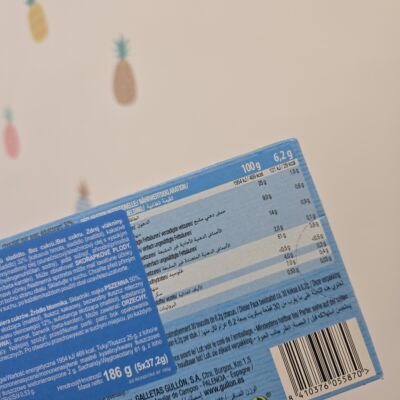 Sušenky bez přidaného cukru s hořkou čokoládou „kolečka“ 186 g – Gullon