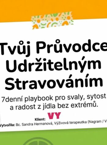 PRŮVODCE UDRŽITELNÝM STRAVOVÁNÍM = flexibilní jídelníček na 7 dní pro redukci tuku (na míru)